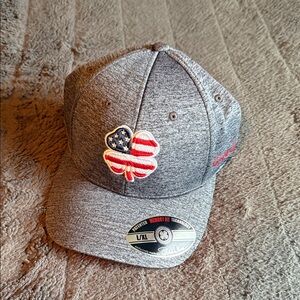 Gray Cap with American Flag Clover by
